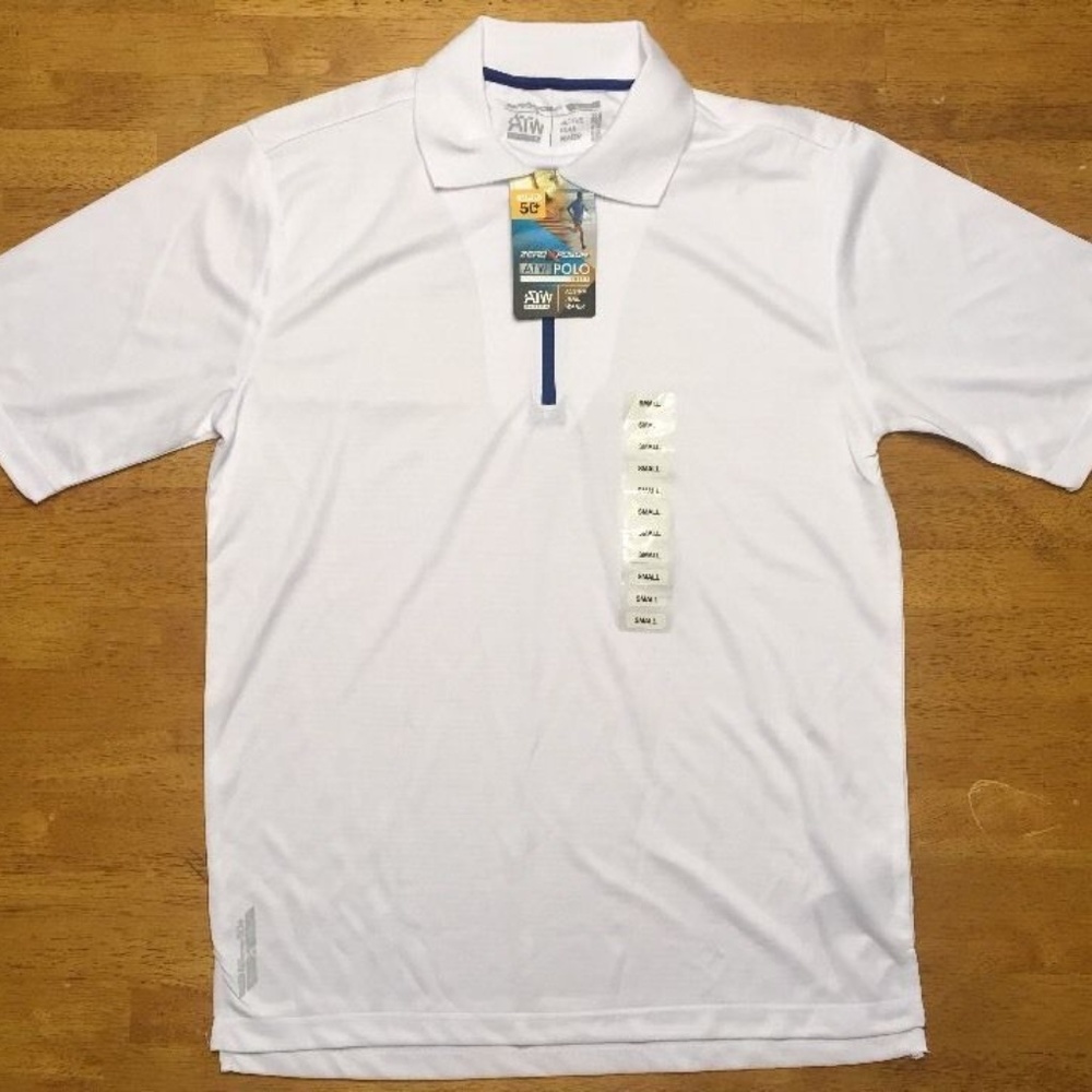 NWT ZeroXposur Men's White Polo Shirt - Small